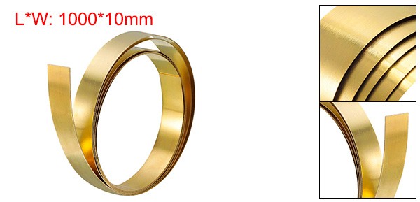 Brass Sheet Roll 0.3x10x1000mm Brass Foil Roll Brass Strip Gold
