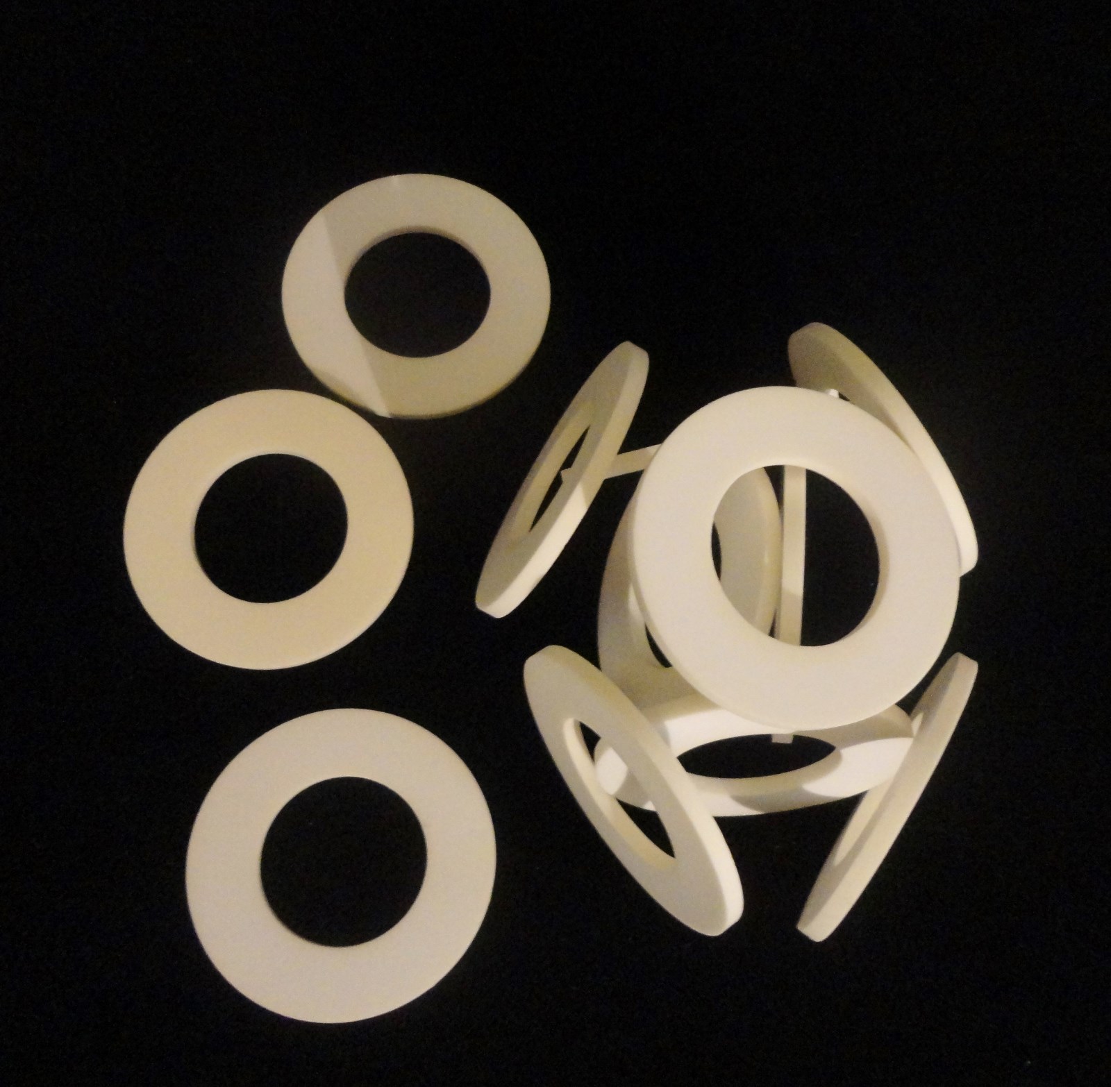LARGE HIGH PURITY ALUMINA CERAMIC RING WASHER SPACER PLATE No.:3