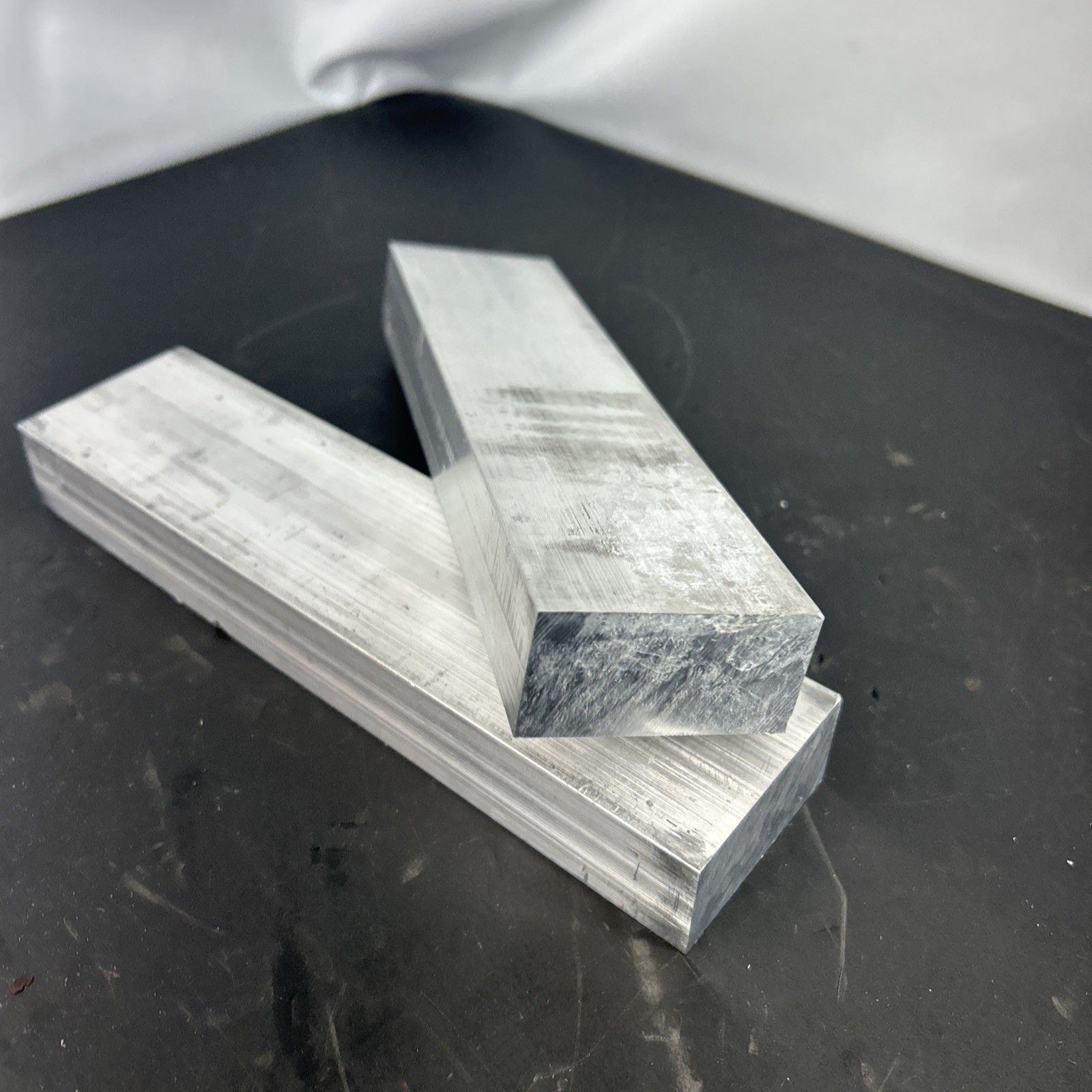 Solid Aluminum Stock Blocks 7 7/8”x2”x1” Lot of 2 Heavy 1.6 lb Each