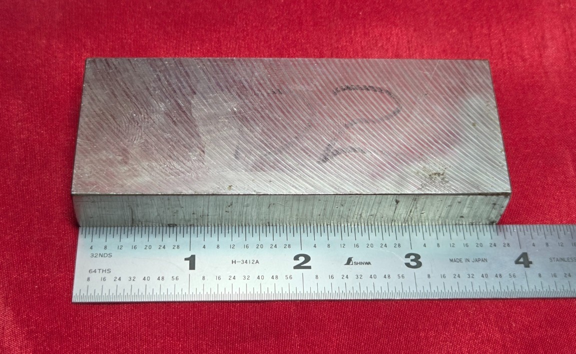 D2 Tool Steel Block Billet 3.840″ L x 1.525″ W x 0.60″ Thick, 15.8 Oz.