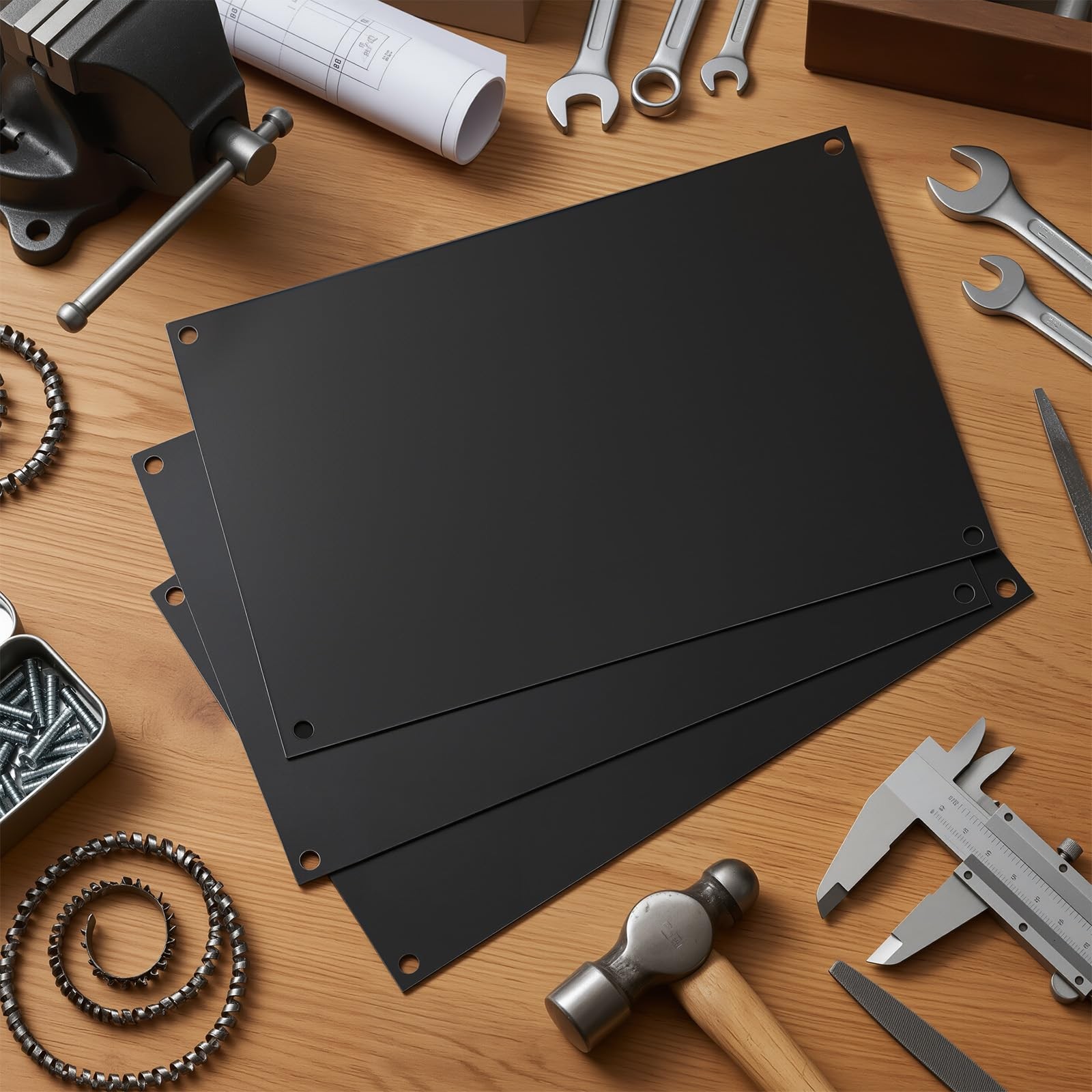 10 PCS 4×6 Inch Black Anodized Aluminum Sheets 0.04 Inch Laser Engraving Blanks
