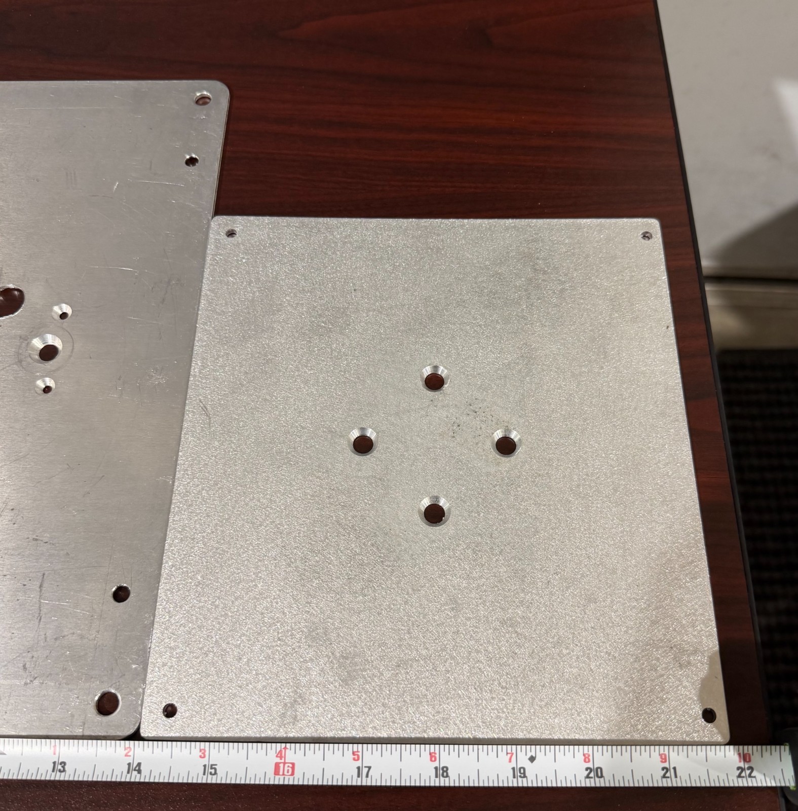 Machined Aluminum CNC Drilled Mounting Plates Various Sizes