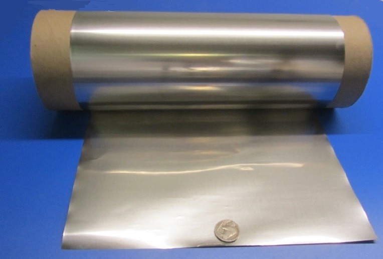 321 Weldable Stainless Steel Foil, .002″ Thick x 10.0″ Wide x 10 Foot Length