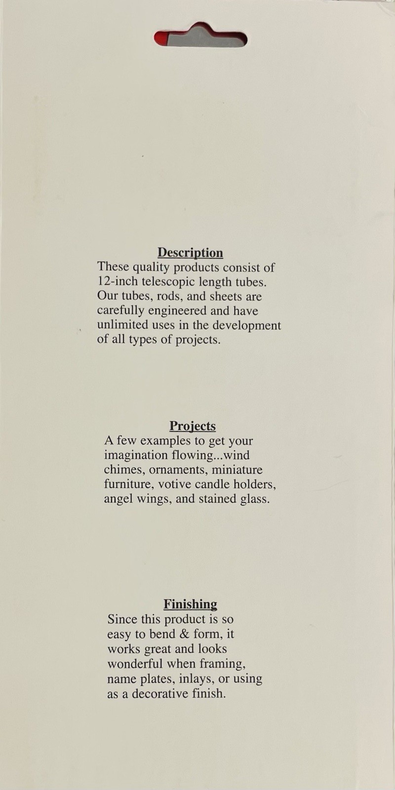 K&S Engineering 1 Copper Sheet .025x4x10 and 4 Tin Sheets .008x4x10” Lot Of 5