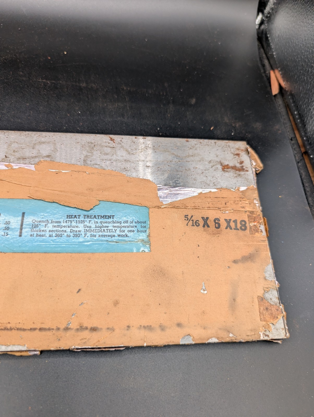 NOS Marshall Oil Hardening Precision Ground Flat Stock 7/16″ X 6″ X 18″ Type O1