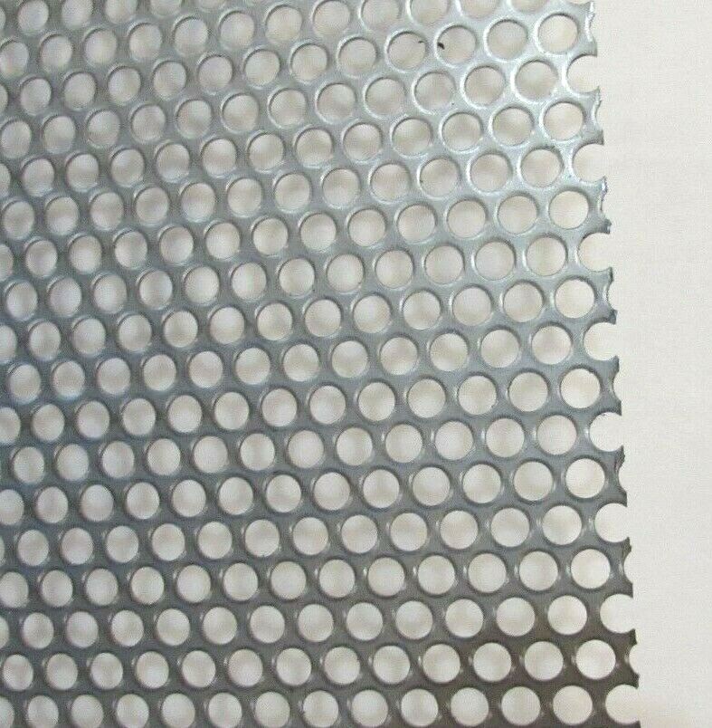 -1/4″ HOLE 16 GA.–(.0598)- 304 S.S. PERFORATED SHEET– 10″ X 10″