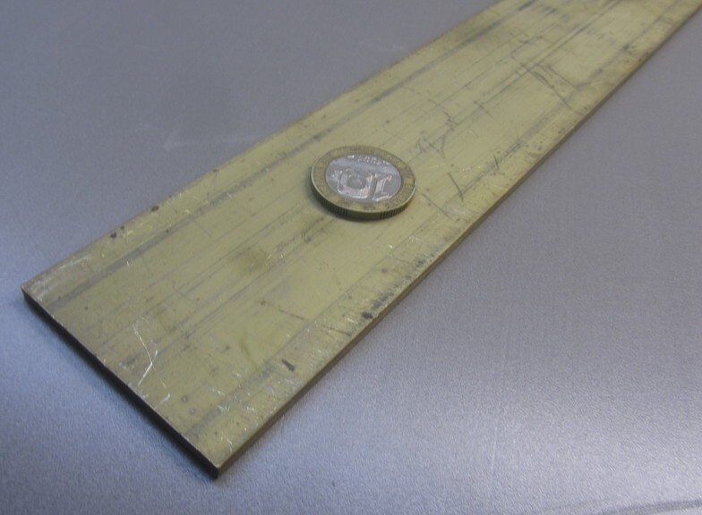 385 Brass Flat Bar 1/8″ Thick x 2.0″ Wide x 4 Foot Length