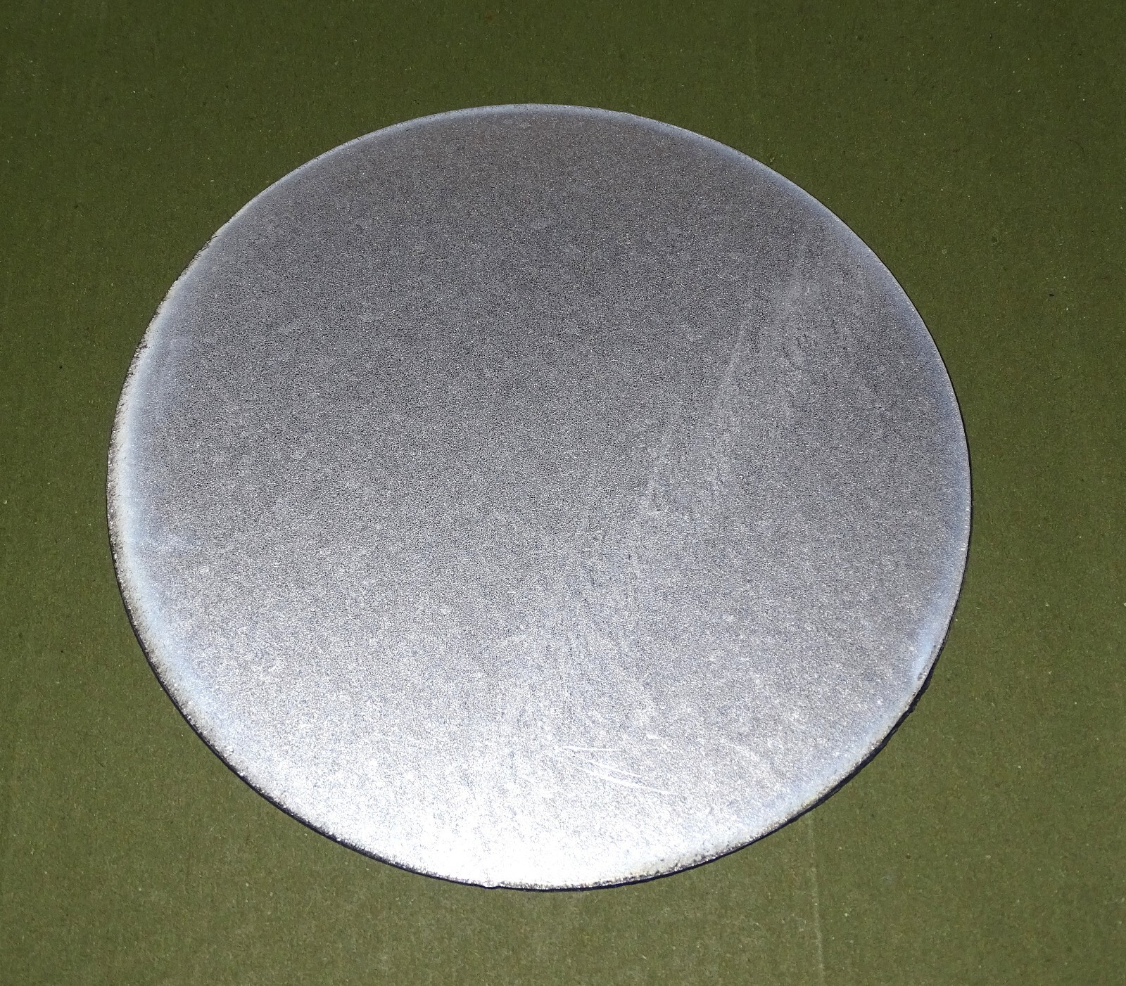 5-pc round galvanized sheet metal disks – 6″ diameter – crafts – hobbies – discs