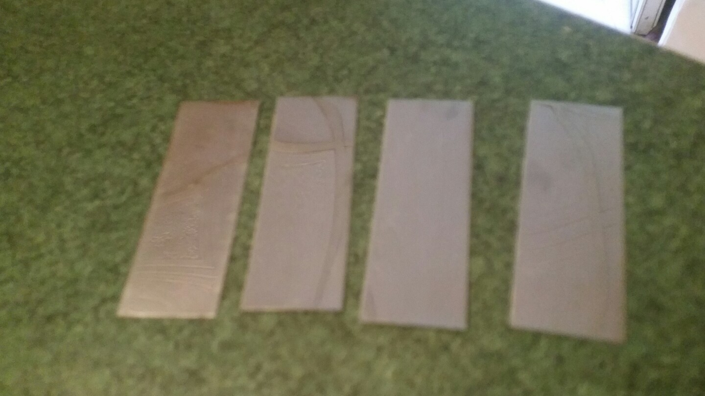 Stainless steel shim stock assortment 4 pieces 1 X 3 x 0.010 and 0.015 .010 .015