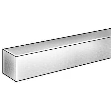 Zoro Select 6S.25-72 Blank Stock, Sq, 316Ss, 1/4X1/4 In X 6 Ft L, 6S.25-72