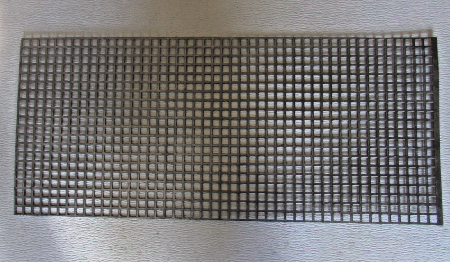 3/8 SQUARE PERFORATED METAL 16 GAUGE–PLAIN STEEL– 10-1/4″ X 29″
