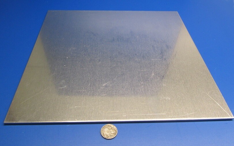 1100 Aluminum Sheet Softened (O) .125″ (1/8″) Thick x 12″ Wide x 12″ Long