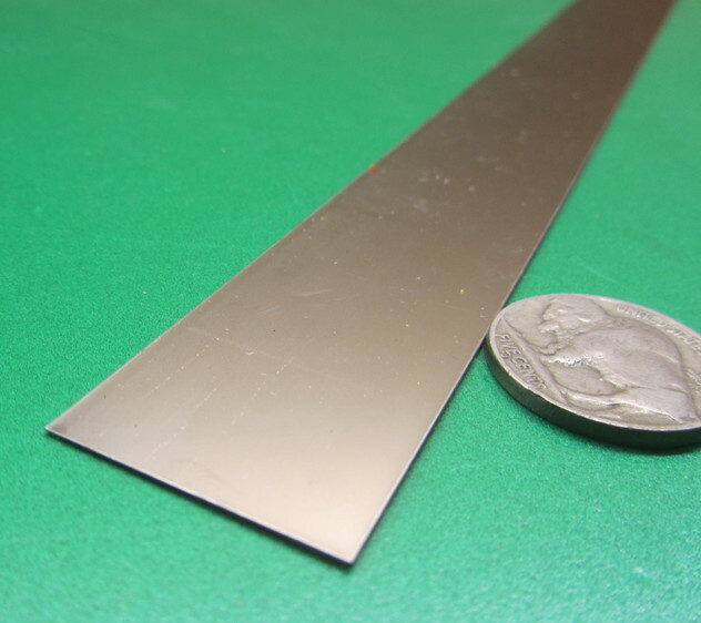 301 Stainless Steel Sheet Shim, .004″ (+/-.0003″) x 1.0″ x 5 Foot Length
