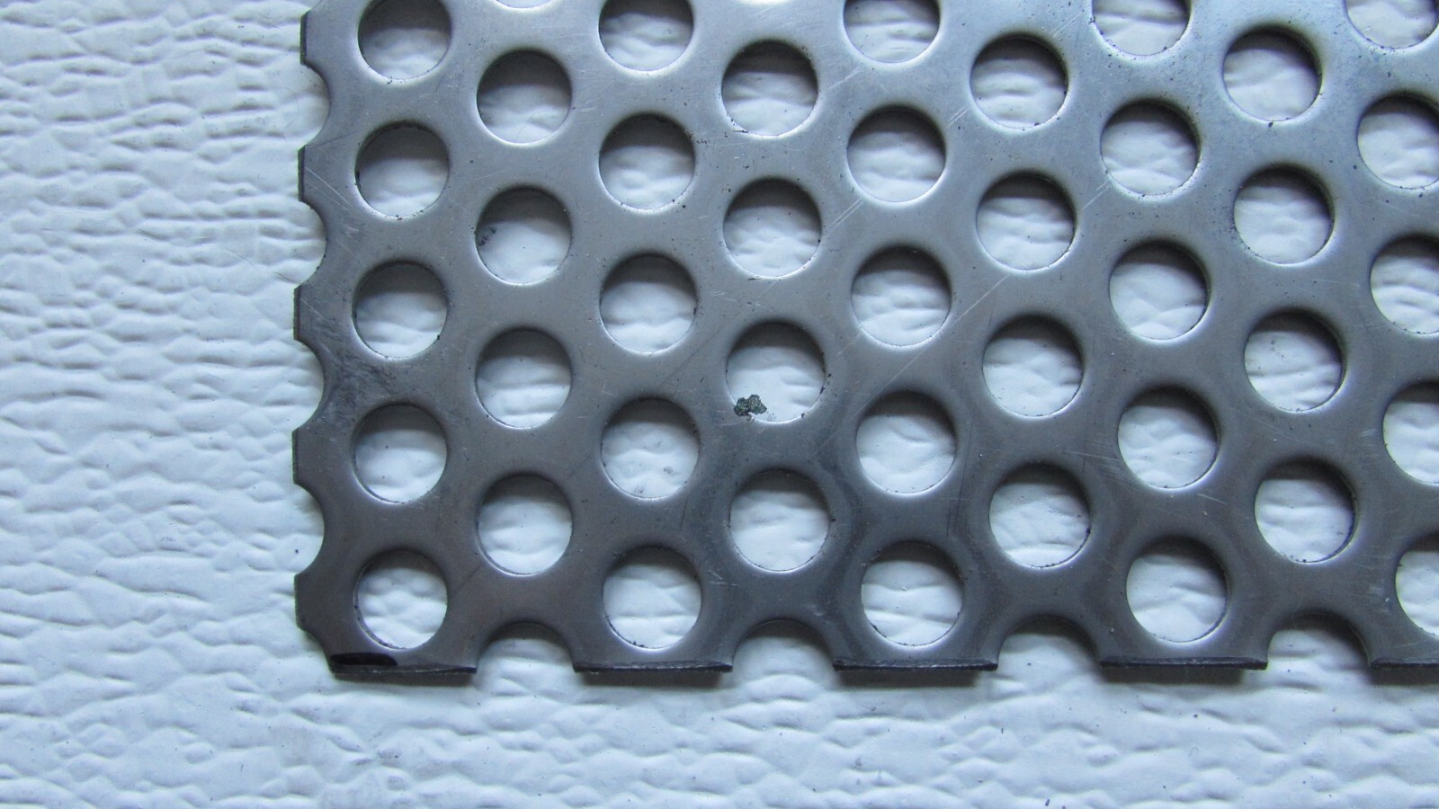 3/8″ HOLE 16 GAUGE 304 STAINLESS STEEL PERFORATED SHEET– 12 ” x 15-1/2″