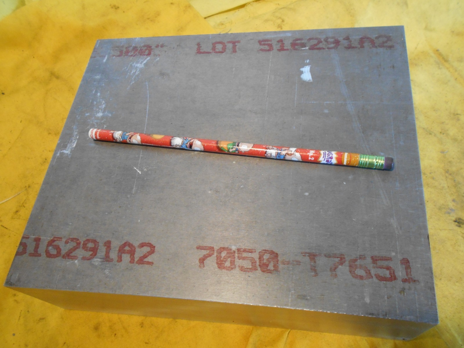 7050 AIRCRAFT ALUMINUM BAR STOCK machine shop flat plate 2 1/2″ x 7 1/2″ x 9″
