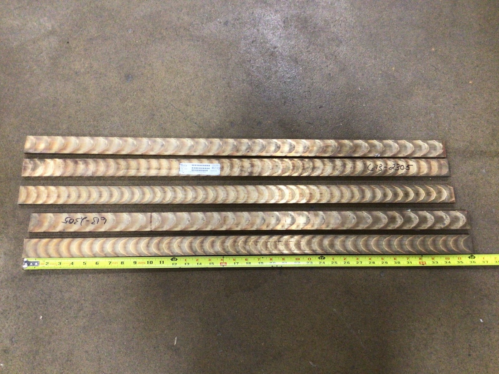 5PCS OF 3FT 0.25″ x 1.5″ Brass Rectangle FLAT BAR Bar 385-M30 Extruded