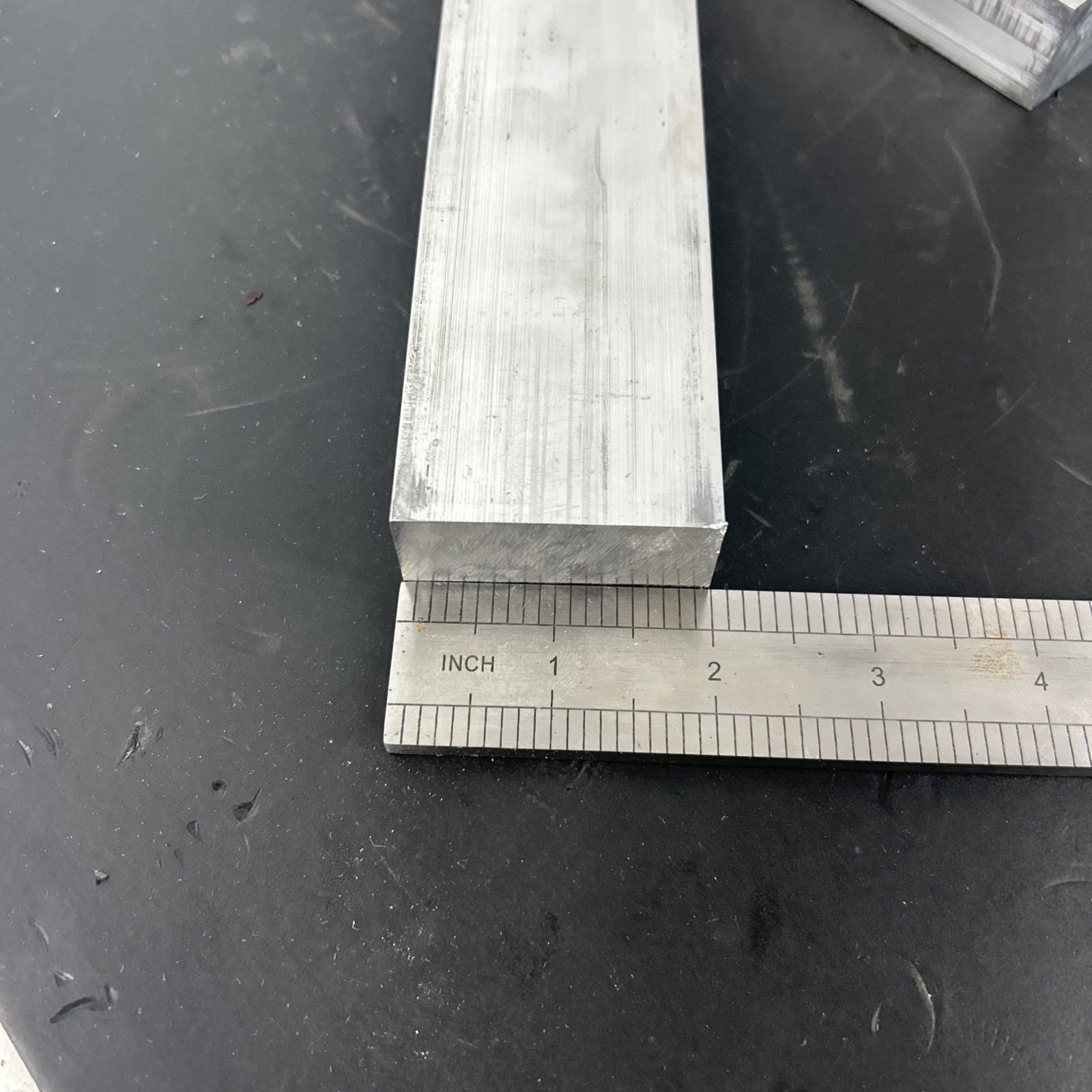 Solid Aluminum Stock Blocks 7 7/8”x2”x1” Lot of 2 Heavy 1.6 lb Each