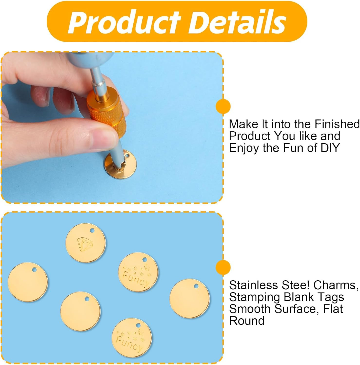 40Pcs Metal Stamping Blanks, 15Mm Metal Tags for Engraving, round Blank Challeng