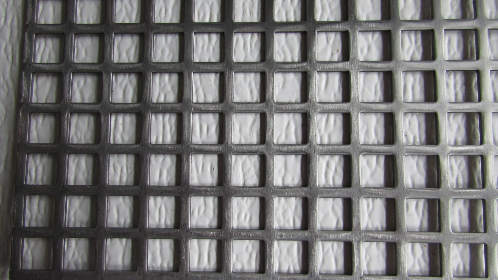 PERFORATED METAL 16 GAUGE–PLAIN STEEL– 3/8″ SQUARE ON 1/2″ CENTERS 6″ X 6″