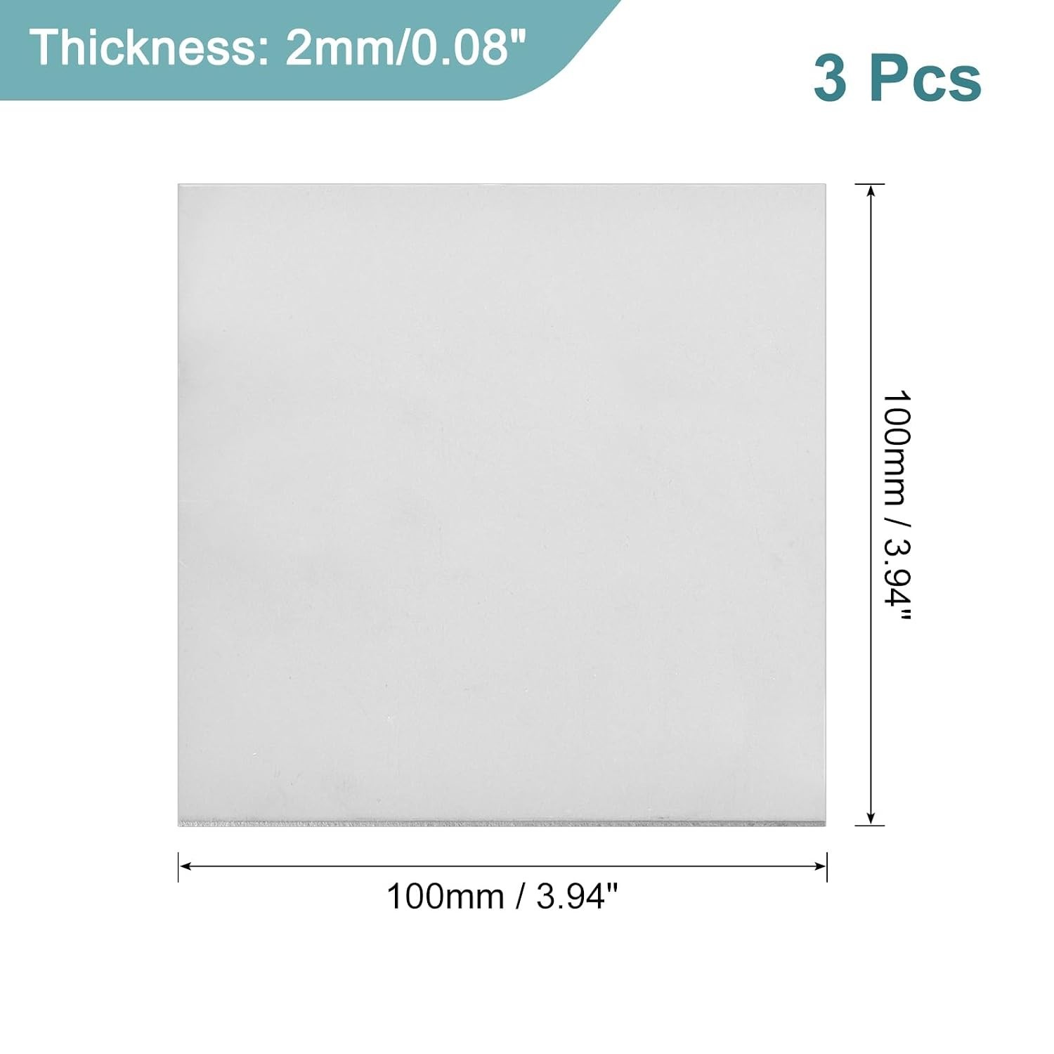 Lightweight GR2 Titanium Plates – 3 Pack of 100x100x2mm Sheets for Various Uses