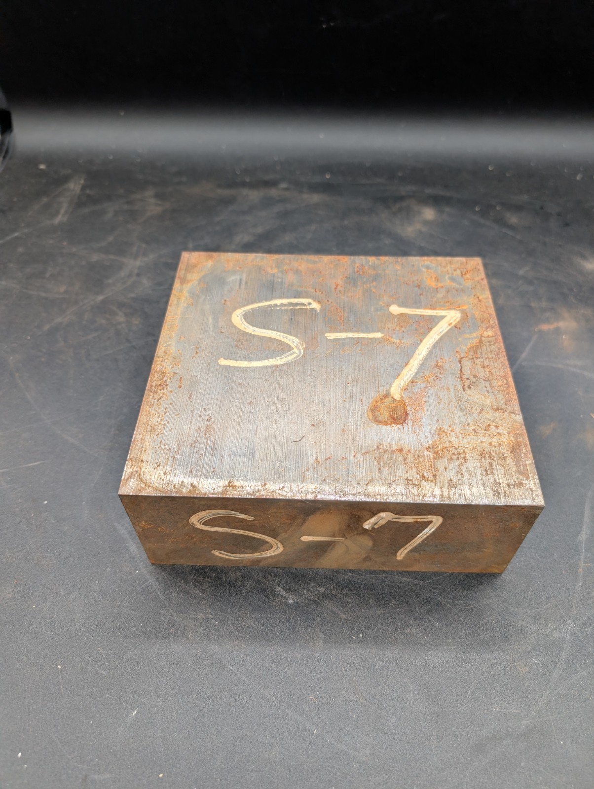 S7 Tool Steel Rectangle Bar 6-3/8″x 6″ x 2-7/16″ Oversize 26Lbs