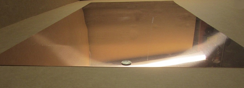 101 Copper Sheet 1/8 to 1/4 Hard .025″ Thick x 24.0″ Wide x 48.0″ Length