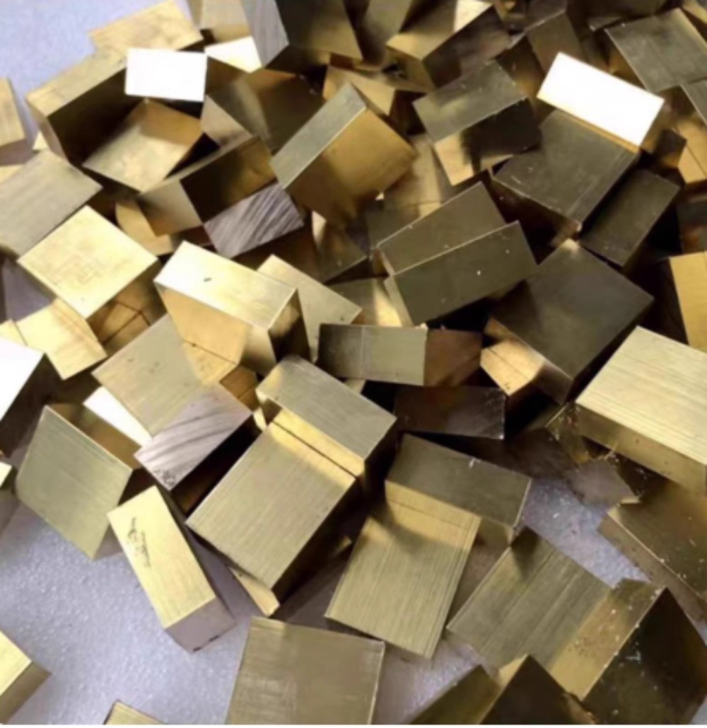 BRASS BLOCK Ingot BRASS BAR Knife Handle Material Metal Craft DIY 2×1.2×0.4in