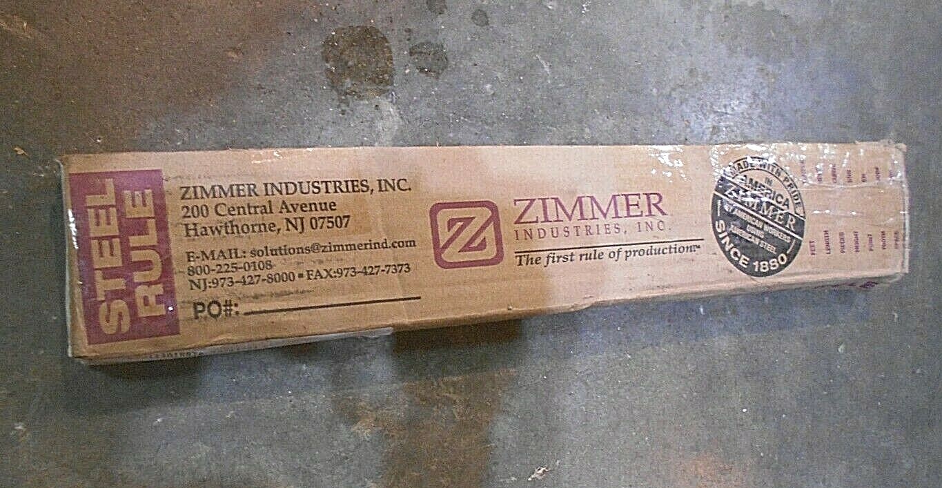 100-Pk Zimmer Steel Rule 937 23.80 2Pt CF 30T x 015S 13.25″ 21 Deg