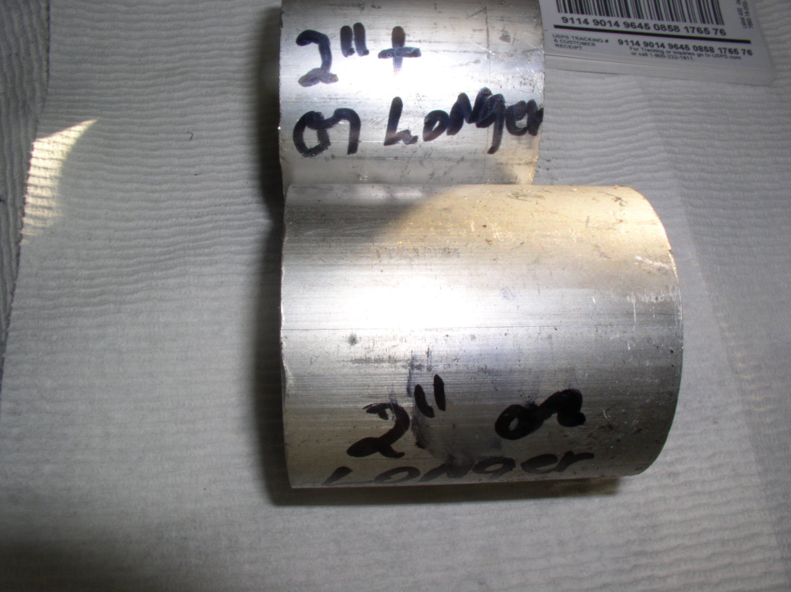 ALUMINUM TUBEING (SPACERS) 1 PCs. 2 1/2″ X 1 1/16″ ID (6061 ) 2 “+LONG
