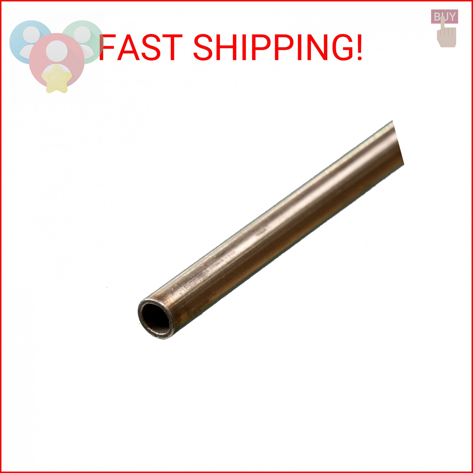 K&S 87115 Round Stainless Steel Tube, 1/4″ OD x 22 Gauge x 12″ Long, 1 Tube, Mad
