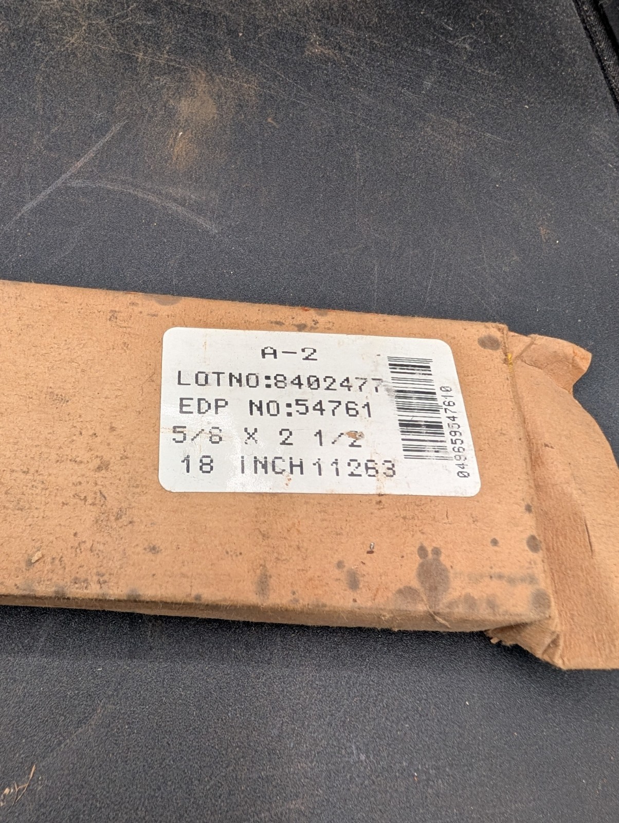 STARRETT 497 A2 AIR HARDENING STEEL PRECISION GROUND FLAT STOCK 5/8″x2-1/2”x18”