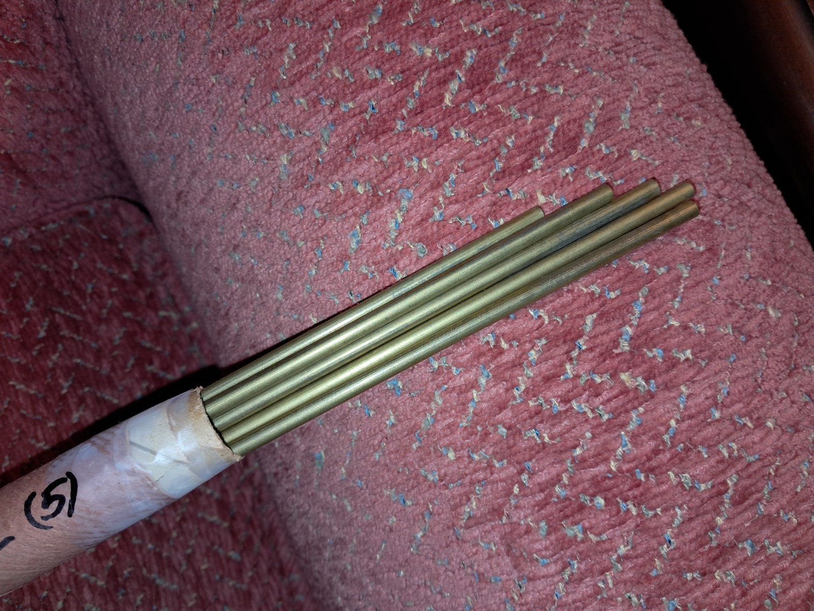 K&S Round Brass Tube, 3/16 In. O.D. X 36 In. Long X .014 In. Wall, 5 Pieces