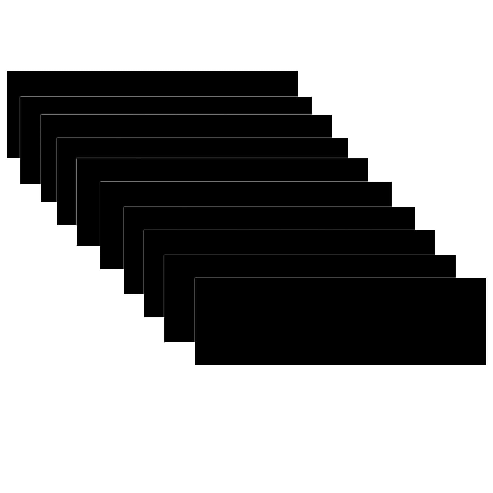 10 PCS Black Anodized Aluminum Sheet 8x2x1/32 Inch 0.8mm Metal Plate Laser