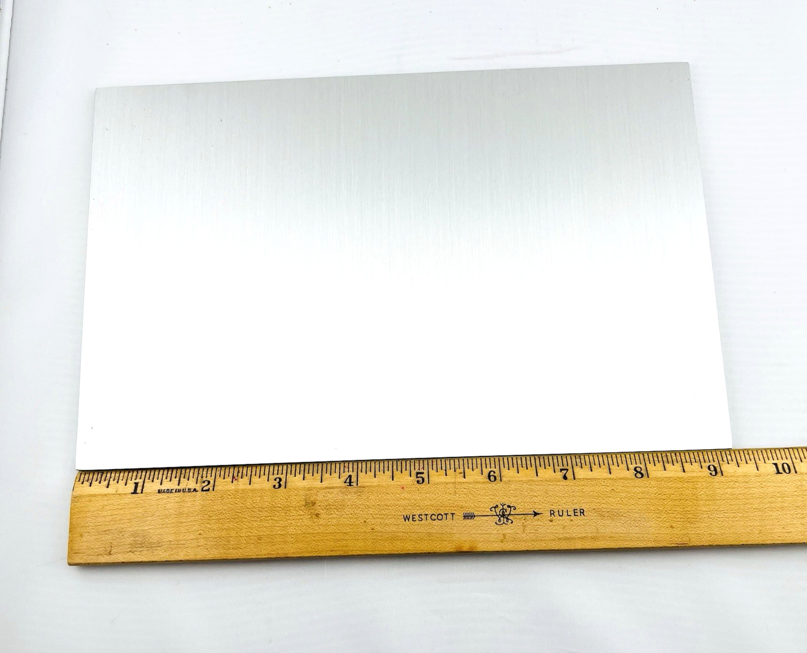 SET Of 10 6” x 9.25” x 1/8″ .125 Aluminum Sheet Plates Brushed Face *Please read
