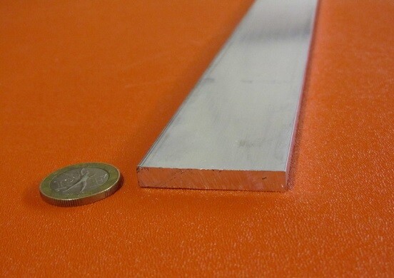 6061 T6 Metric Aluminum Bar, 6 mm Thick x 40 mm Wide x 3 Ft Length