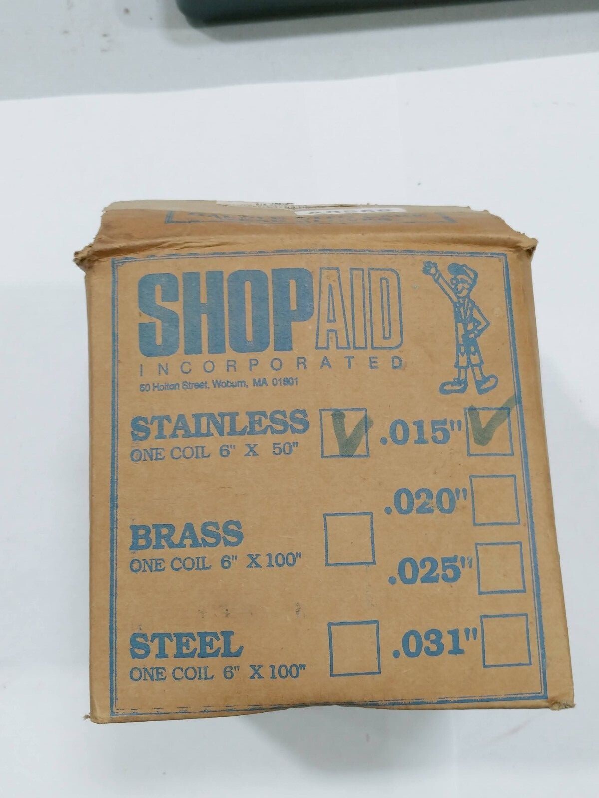 0.015″ 6″ x 50″ Stainless Steel Shim Stock ShopAid 10015 Roll 00052159 087