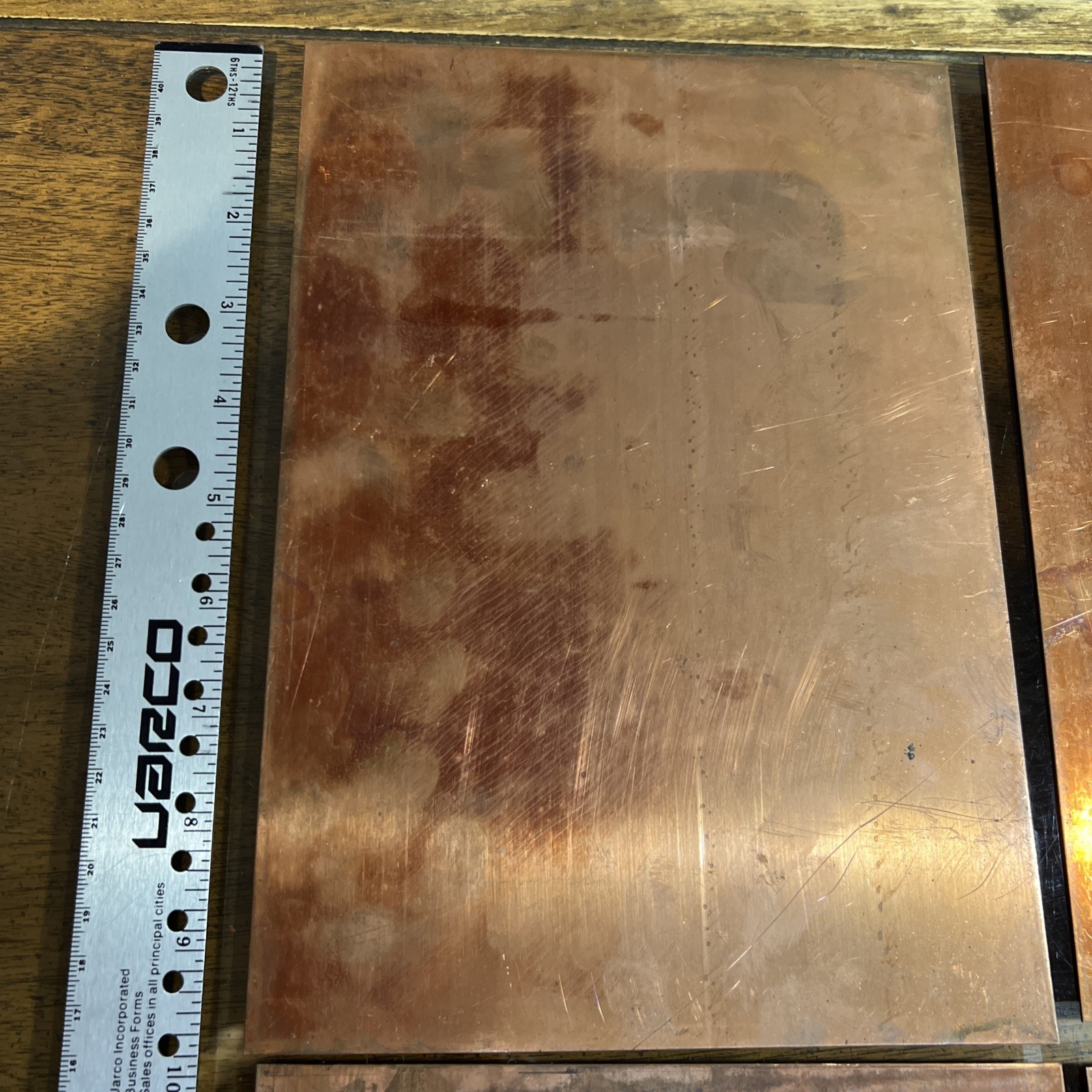 4 Pieces Copper Sheets Plates for Crafts/ Enamel, 10” X 7” New/old Inventory