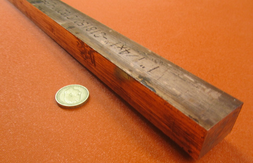 182 Copper Bar 1.0″ Thick x 1 1/4″ Wide x 3 Foot Length