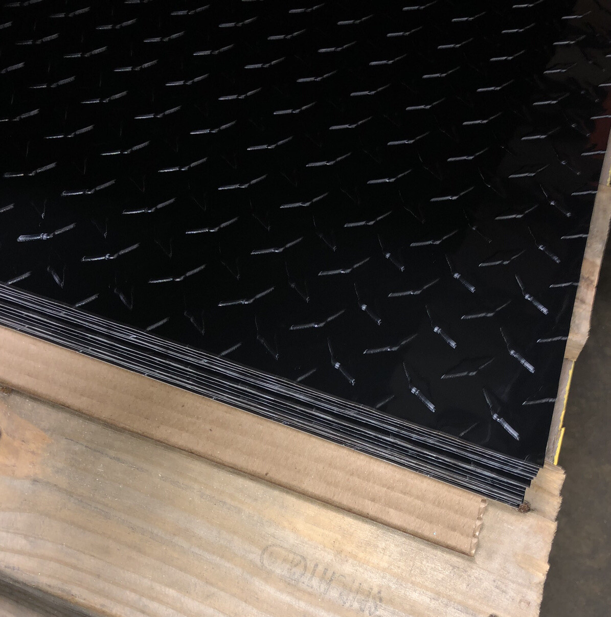 12″ x 96″ BLACK Aluminum Diamond Plate Sheet .025 in Thick – Trailer, RV, Garage