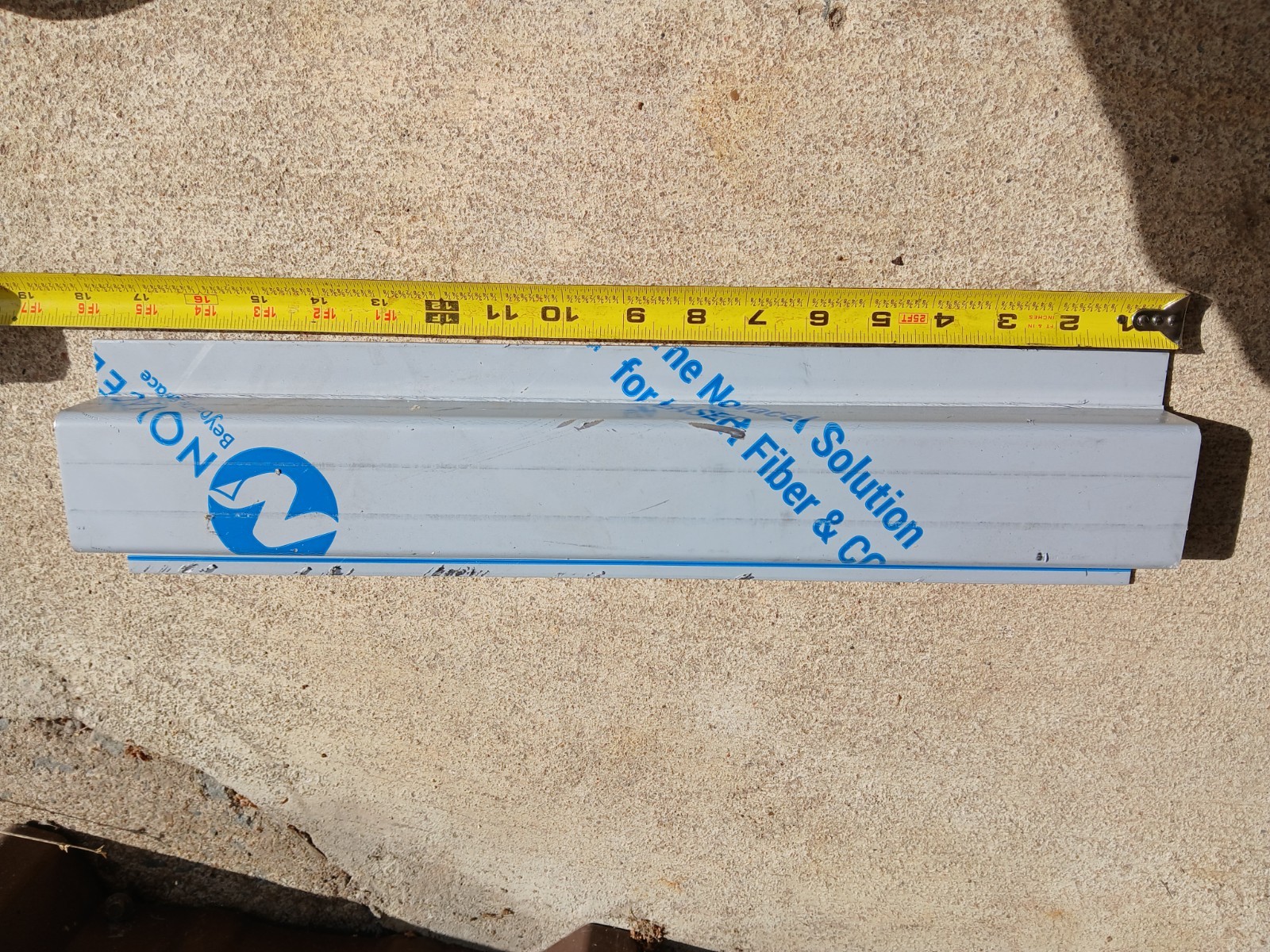 Aluminum Channel Scrap 18″ x 2 1/4″ x 1/8″ (.125) off set one side 1 1/2 & 1 3/8