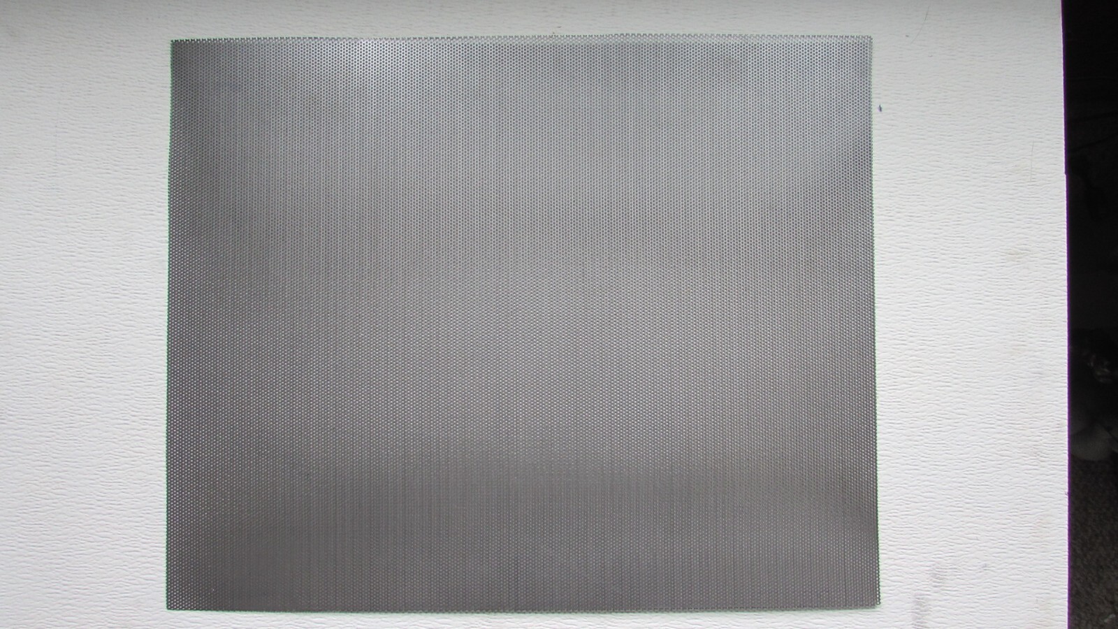 1/16″ HOLES –20 GAUGE 304 STAINLESS PERFORATED SHEET–11-1/2″ x 12-1/4″