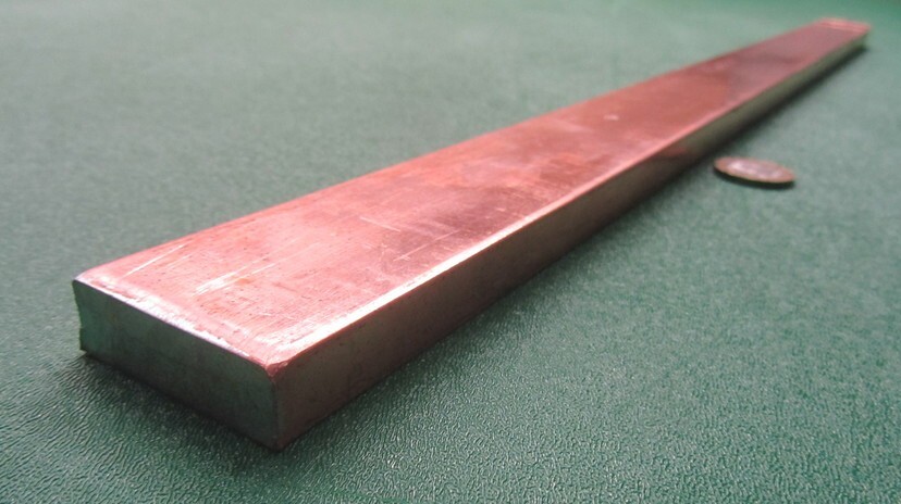 110 Copper Bar H02, 1/2″ Thick x 1 1/2″ Wide x 2 Ft Length