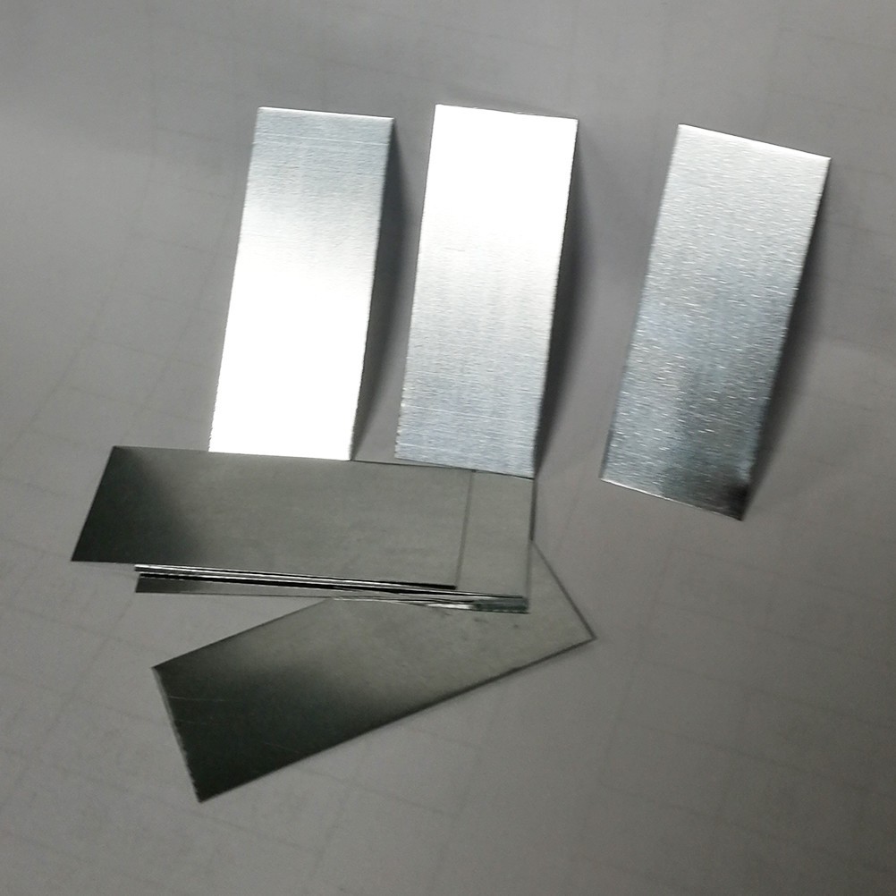 2Pcs Durable Zinc Strips Silver for School Science DIY Battery Experiments