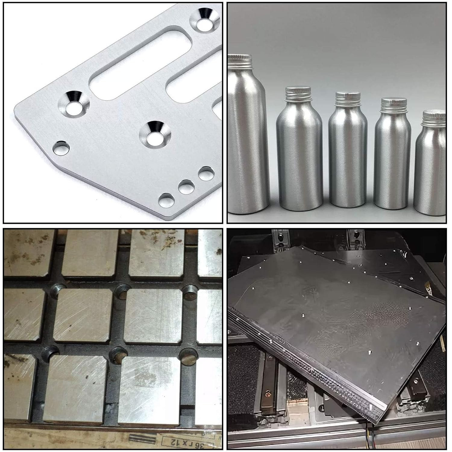 2 PCS 6 X 12 X 1/4 Inch 6061 Aluminum Sheet, Finely Polished Aluminum T
