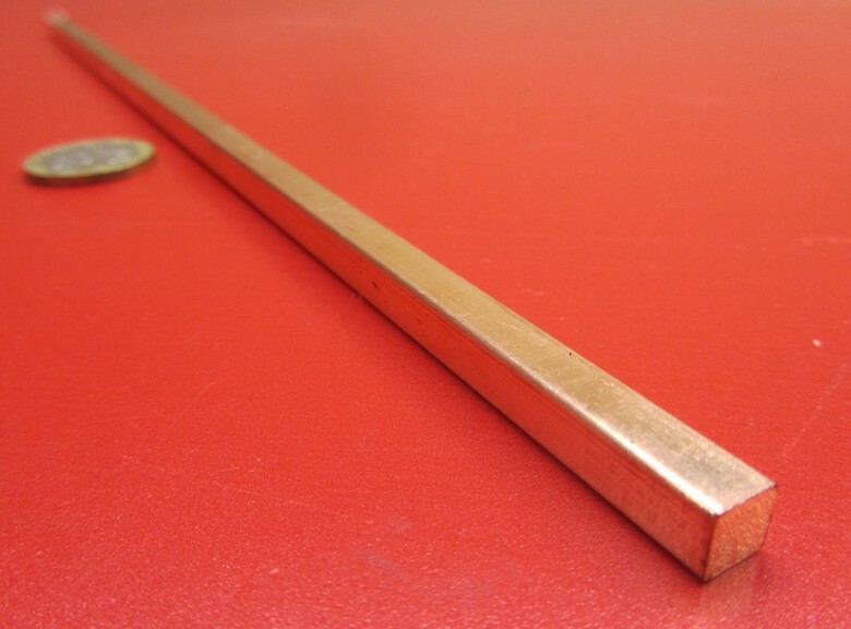 110 Copper Square Bar H02, 1/4″ Thick x 1/4″ Wide x 12 Inch Length