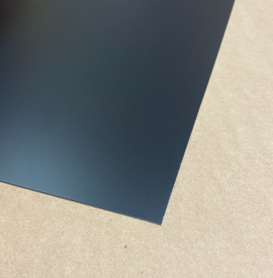 24″ x 96″ MATTE BLACK Aluminum Flat Sheet .030″ Thick, Painted