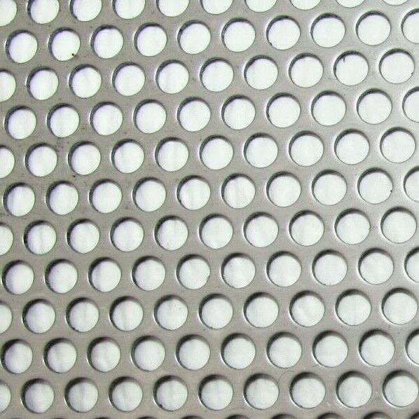==3/16″ HOLES-18 GAUGE-304 STAINLESS STEEL PERFORATED SHEET 12″ X 24″==