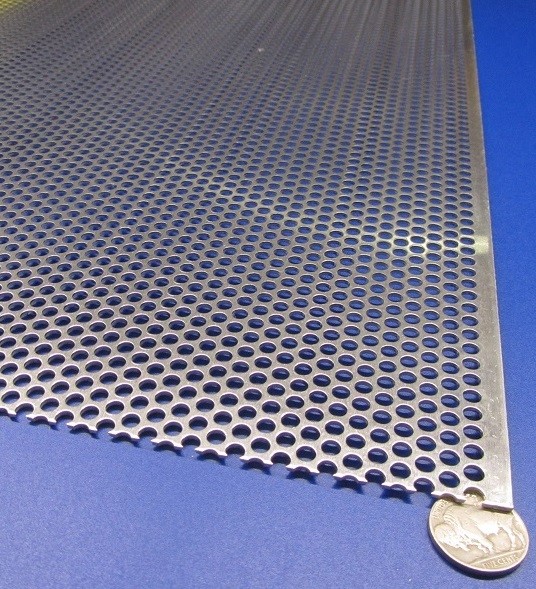 3003 Aluminum Perforated Sheet .063″ Thick x 36″ x 40″, .187″ Hole Dia.