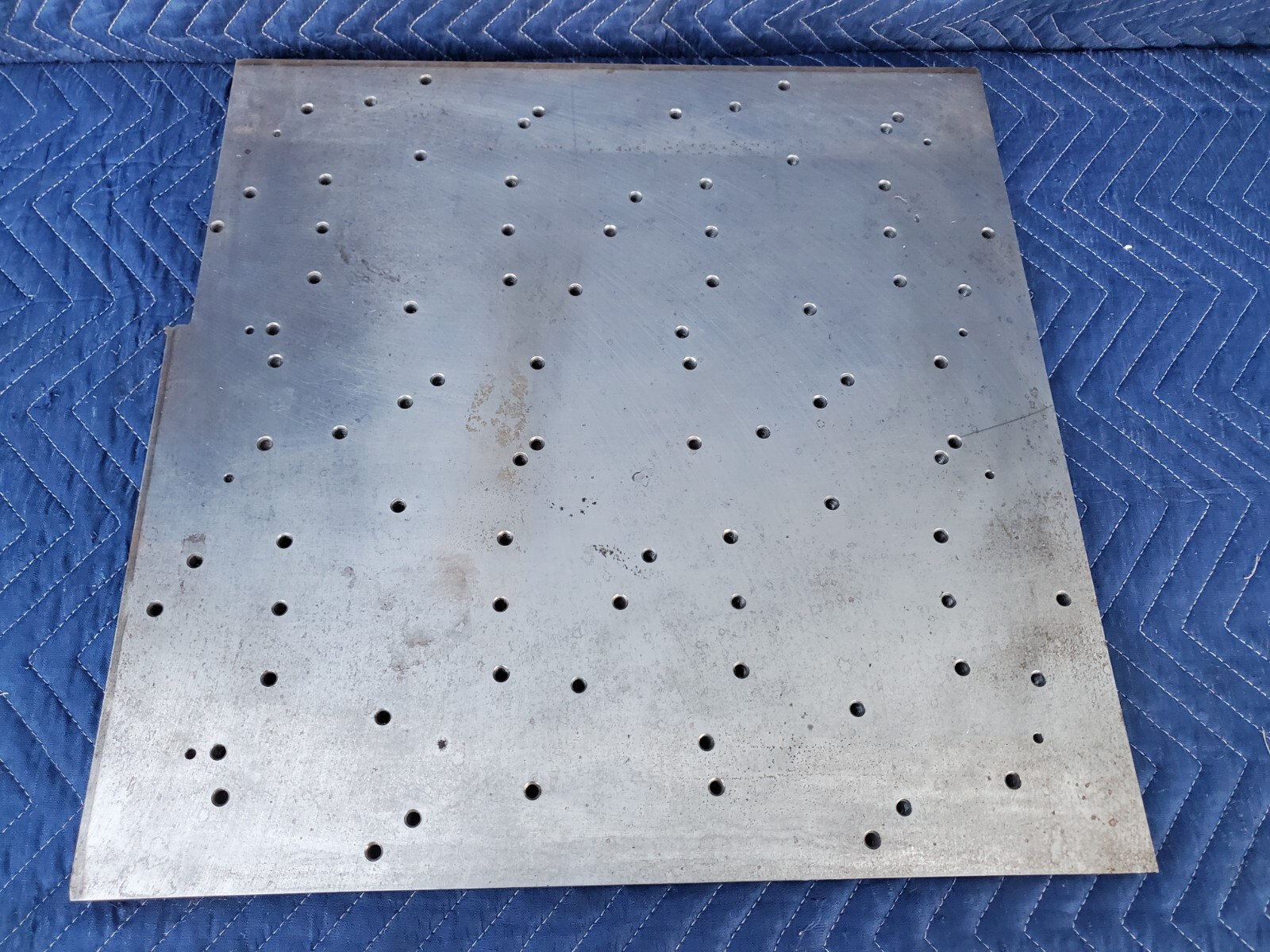Steel Plate with Holes On One Side Metal Working 1″ thick x 20″W x 19.75″L