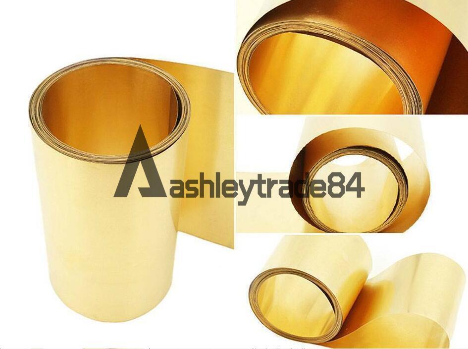 1PCS 0.3MM*300MM*500MM Brass Metal Sheet Plate 98% NEW